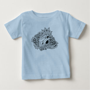 Camiseta De Bebé Doodle de la cámara del inconformista