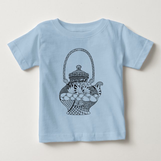 Camiseta De Bebé Doodle de la tetera (Anverso)
