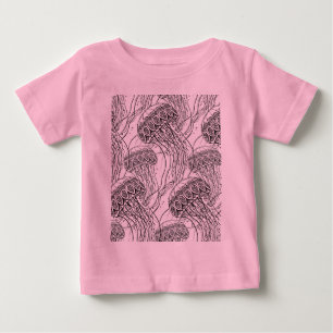 Camiseta De Bebé Doodle de los pescados de jalea