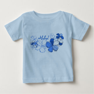 Camiseta De Bebé Doodle Hibiscus Hawaiian Aloha