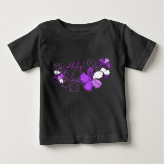 Camiseta De Bebé Doodle Hibiscus Infantil Creeper
