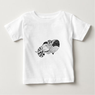 Camiseta De Bebé Doodle principal de Zenstyle del elefante