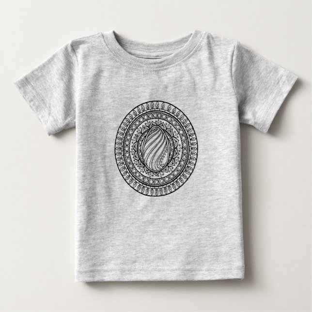 Camiseta De Bebé Doodle tribal del círculo (Anverso)
