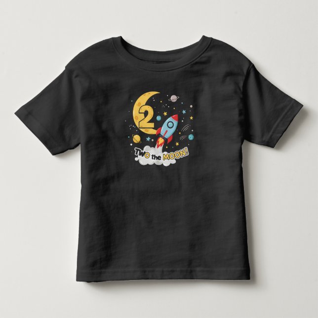 Camiseta De Bebé Dos a la Luna 2do Cumpleaños (Anverso)