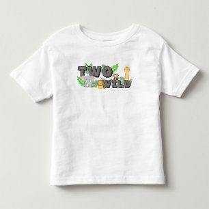 Camiseta De Bebé Dos Animales Salvajes de la Selva Safari Cumpleaño