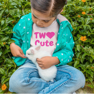 Camiseta De Bebé Dos Aniversario De Dos Cutas