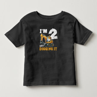 Camiseta De Bebé Dos años, segundo cumpleaños, niño de construcción