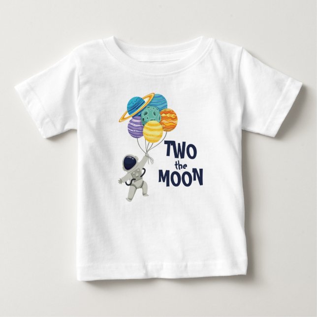 Camiseta De Bebé Dos astronautas astronautas de los niños de cumple (Anverso)