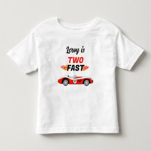 Camiseta De Bebé Dos Autos de Carreras Antiguos Rápidos Niño Cumple