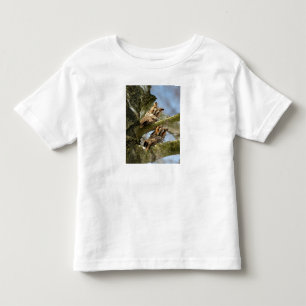 Camiseta De Bebé Dos búhos en el bosque, aves, vida silvestre