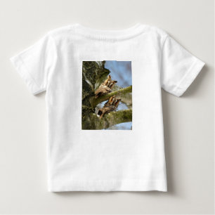 Camiseta De Bebé Dos búhos en el bosque, aves, vida silvestre