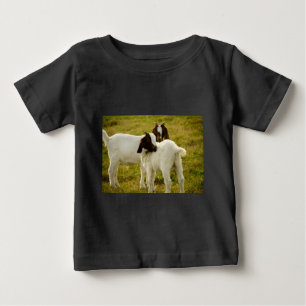 Camiseta De Bebé Dos cabras Boer lindas en foto de campo