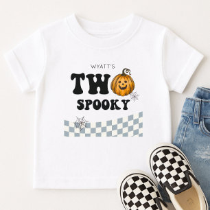 Camiseta De Bebé Dos Calabazas de Halloween Espeluznantes Lindas Cu
