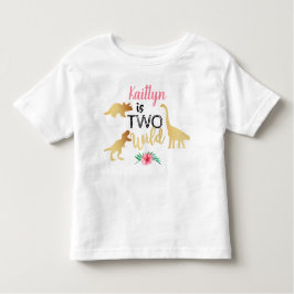 Camiseta De Bebé Dos Chicas de dinosaurios silvestres segundo cumpl
