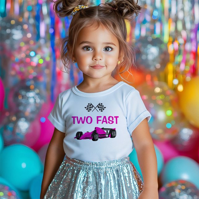 Camiseta De Bebé Dos Chicas rosados de coches de carreras rápidas S (Subido por el creador)