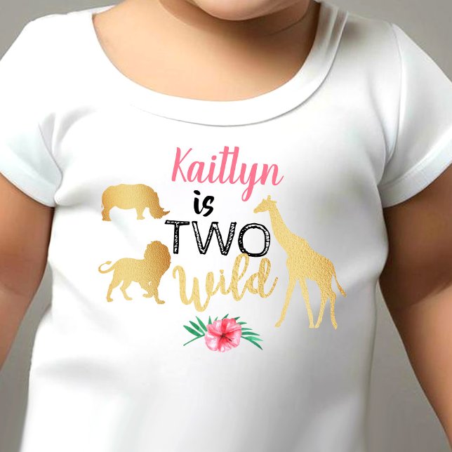Camiseta De Bebé Dos Chicas Safari de la Selva Silvestre Segundo Cu (Subido por el creador)