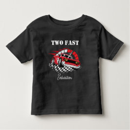Camiseta De Bebé Dos coches de carrera rápida, segundo cumpleaños