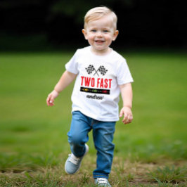 Camiseta De Bebé Dos coches de carreras blancos rápidos 