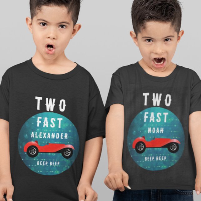Camiseta De Bebé Dos coches rojos clásicos RÁPIDO (Subido por el creador)