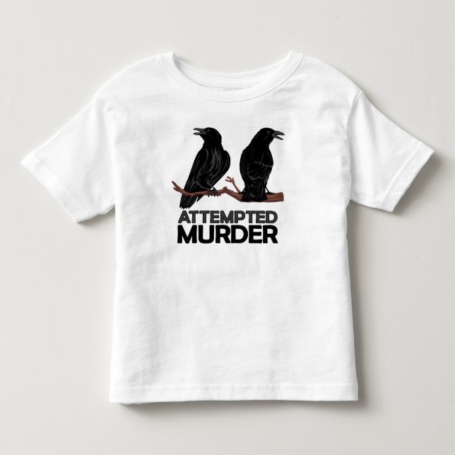 Camiseta De Bebé Dos cuervos = intentos de asesinato (Anverso)