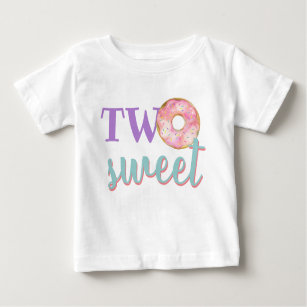 Camiseta De Bebé Dos Dulces Chicas Donut Segundo Aniversario