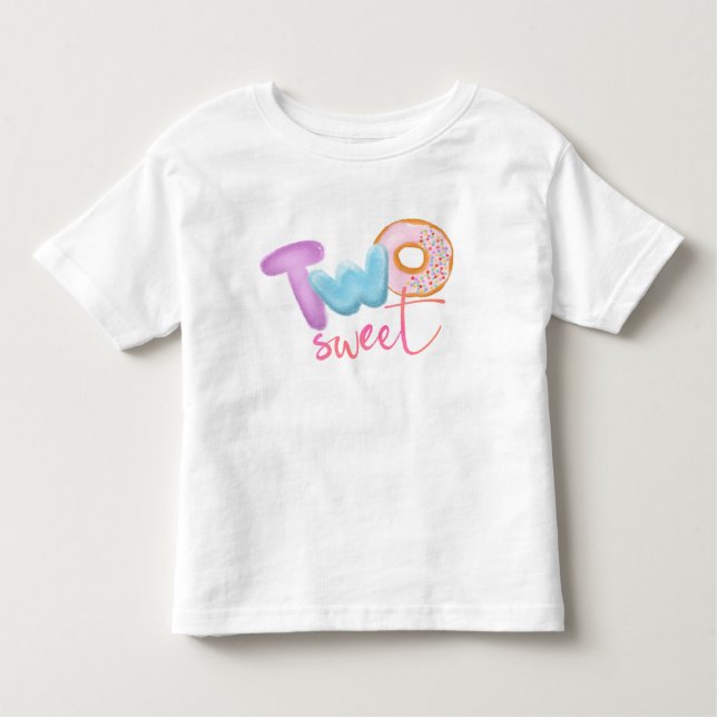 Camiseta De Bebé Dos dulces Chicas Donut Tema Cuidado Baby Bodysuit (Anverso)