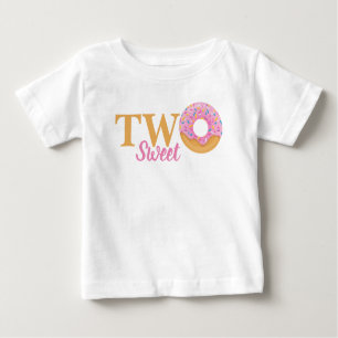 Camiseta De Bebé ¡Dos dulces! Cotton Candy Glazed Donut Segundo cum