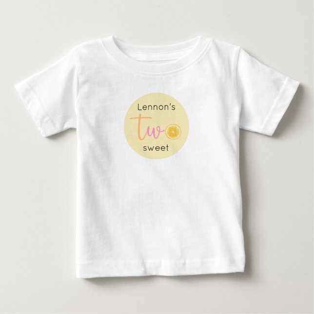 Camiseta De Bebé Dos dulces cumpleaños de limón (Anverso)