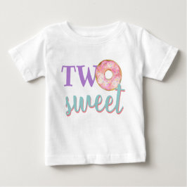 Camiseta De Bebé Dos Dulces Donut Chica Segundo Aniversario