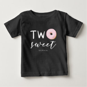Camiseta De Bebé Dos dulces temas de Donut Segundo Fiesta de cumple