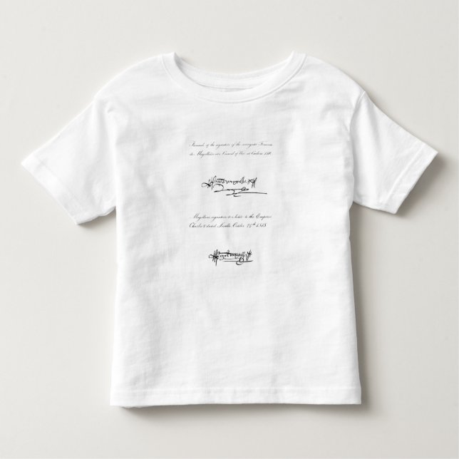 Camiseta De Bebé Dos ejemplos de la firma (Anverso)