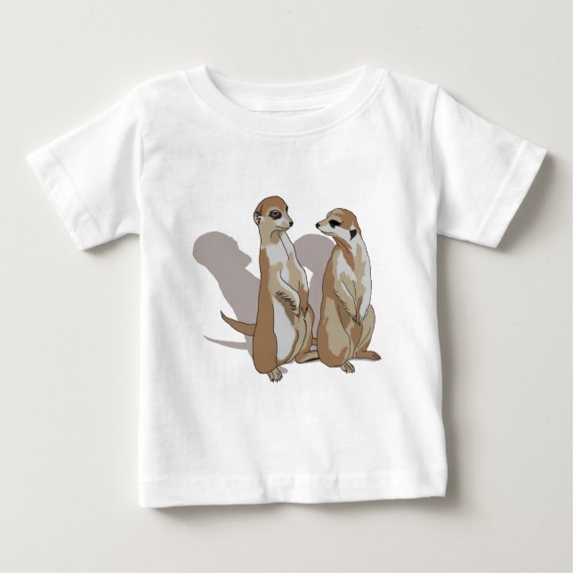 Camiseta De Bebé dos Erdmännchen con sombras (Anverso)