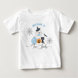 Camiseta De Bebé Dos espeluznantes Boo azul de cumpleaños de Hallow