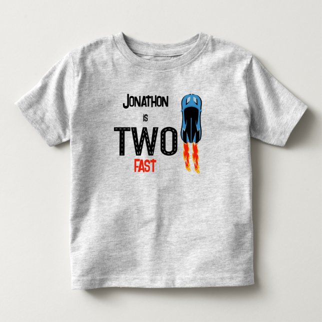 Camiseta De Bebé DOS fiestas de cumpleaños de segundo racecar rápid (Anverso)
