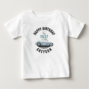 Camiseta De Bebé Dos Fiestas del segundo cumpleaños de Fast Race Ca