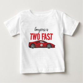 Camiseta De Bebé Dos Fiestas del segundo cumpleaños de Fast Race Ca