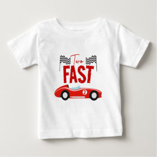 Camiseta De Bebé Dos Fiestas del segundo cumpleaños de Fast Race Ca