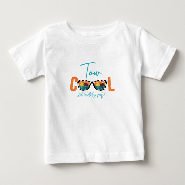 Camiseta De Bebé Dos Fiestas del segundo cumpleaños de Guay Boy (Anverso)