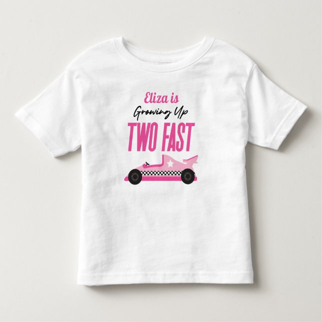 Camiseta De Bebé Dos Fiestas del segundo cumpleaños de Race Rápido  (Anverso)