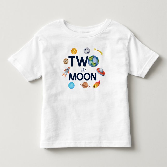 Camiseta De Bebé Dos Fiestas del segundo cumpleaños del planeta del (Anverso)