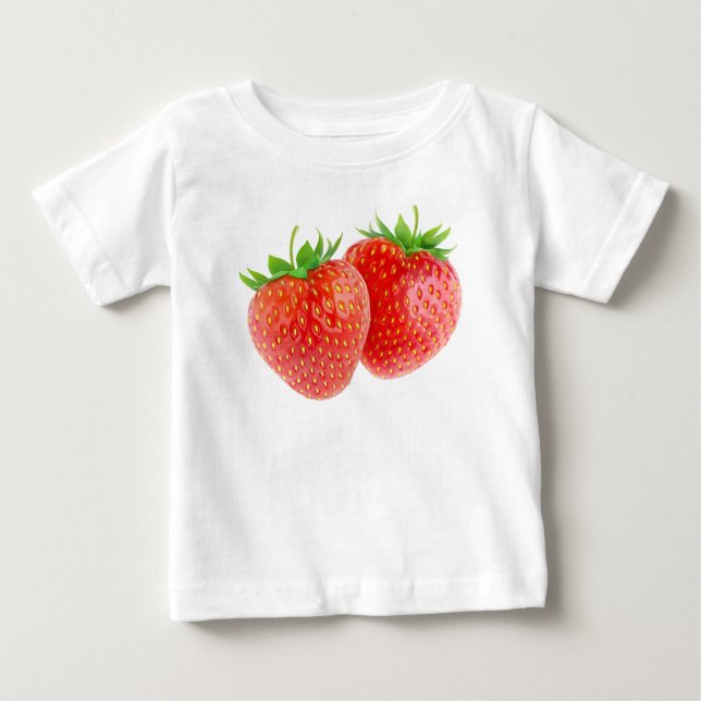 Camiseta De Bebé Dos fresas (Anverso)