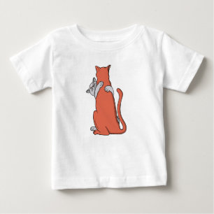 Camiseta De Bebé Dos Gatos Abren Amistad