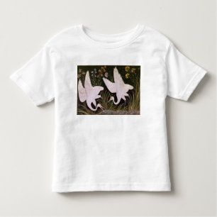 Camiseta De Bebé Dos grúas al borde de una charca