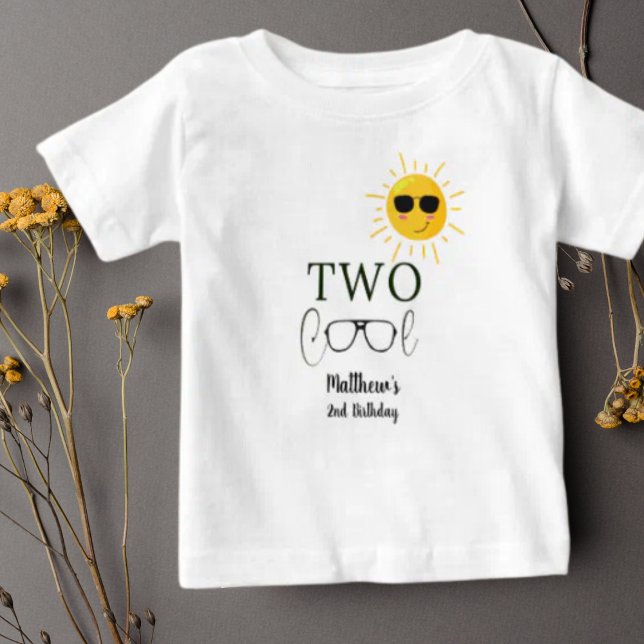 Camiseta De Bebé Dos Guay Sunglass 2º cumpleaños simple (Subido por el creador)