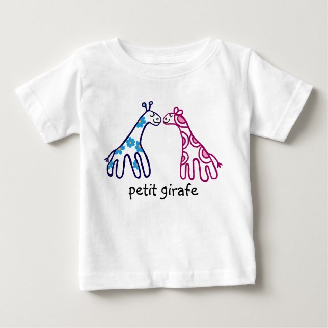 Camiseta De Bebé dos jirafas (Anverso)