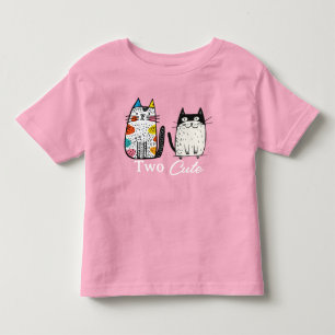 Camiseta De Bebé Dos lindos gatos