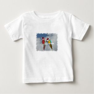 Camiseta De Bebé Dos macaw Santas