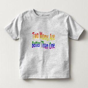 Camiseta De Bebé Dos mamáes mejoran (el arco iris)