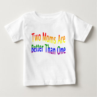 Camiseta De Bebé Dos mamáes mejoran (el arco iris)