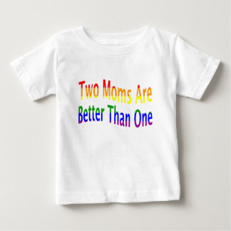 Camiseta De Bebé Dos mamás mejores (arco iris)